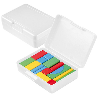 Spielebox Bauklötze bunt, weiß Spielebox Bauklötze bunt, weiß