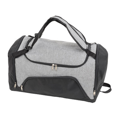 Sporttasche 2 in 1, grau, schwarz