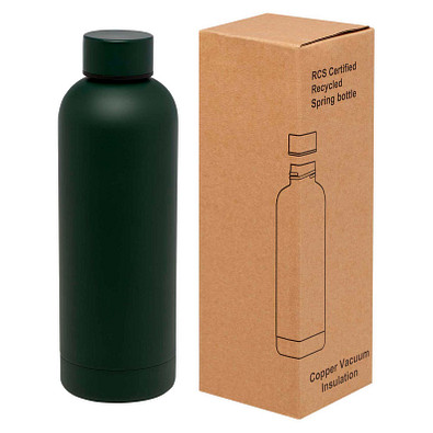 Spring 500 ml RCS-zertifizierte Kupfer-Vakuum Isolierflasche aus recyceltem Edelstahl, Green flash