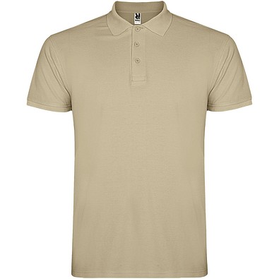 Star 200 g/m² Poloshirt für Herren, sand meliert, XS