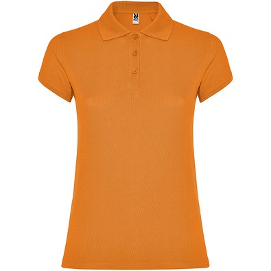 Star Poloshirt für Damen, orange, M