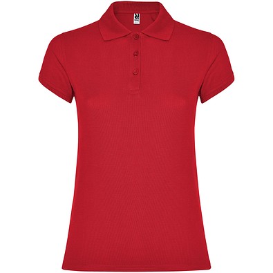 Star Poloshirt für Damen, rot, M