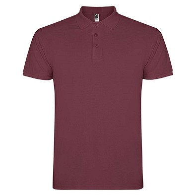 Star Poloshirt für Herren, Berry Red, S