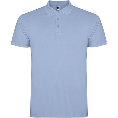 Star Poloshirt für Kinder, himmelblau, 9/10