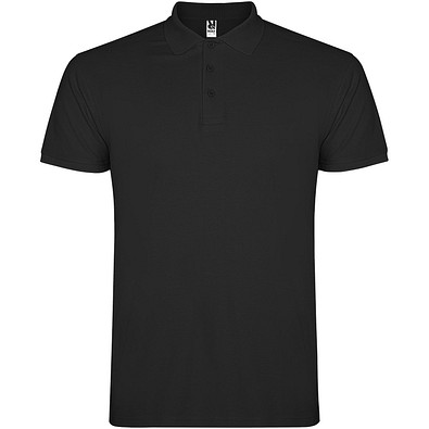 Star Poloshirt für Kinder, schwarz, 5/6