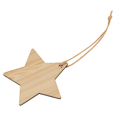 Sternanhänger aus Bambus, beige