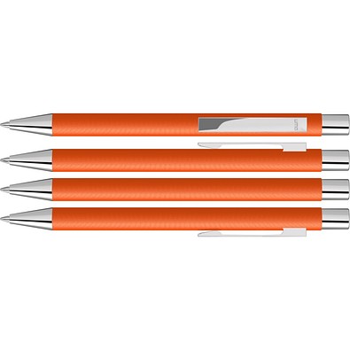 uma® Metall-Kugelschreiber Straight SI, blaue Mine, orange