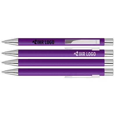 uma® Metall-Kugelschreiber Straight SI, blaue Mine, violett