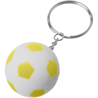 Striker Fußball Schlüsselanhänger, weiss,gelb Striker Fußball Schlüsselanhänger, weiss,gelb