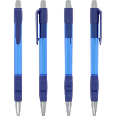 Striped Grip Pen Hellblau Blaue Tinte