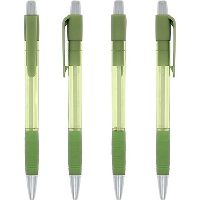 Striped Grip Pen Limettengrün Blaue Tinte