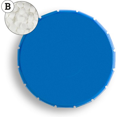Super Mini Clic Clac Box, 12 g, Pfefferminzpastillen extra stark, PMS Process Blue, ohne Druck