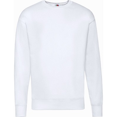 Sweatshirt Lightweight Set-In S Unisex, M, WEISS