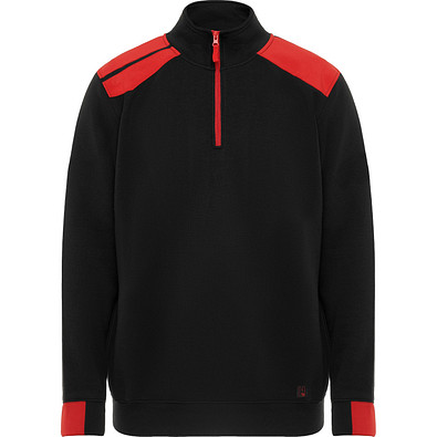 Farblich kombiniertes Sweatshirt Maverick, S, schwarz/rot