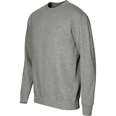 MALFINI Sweatshirt unisex Crew, L, dunkelgrau melliert