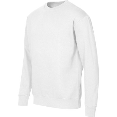 MALFINI Sweatshirt unisex Crew, L, weiss