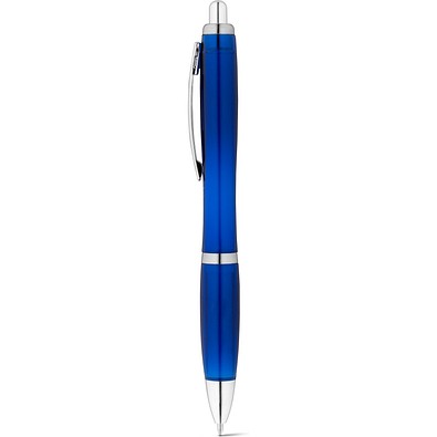 SWING rPET. Recyceltes PET (100% rPET)-Kugelschreiber mit Metallclip, Blau