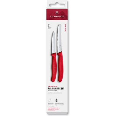 Swiss Classic, Gemüsemesser Set, 2tlg, rot