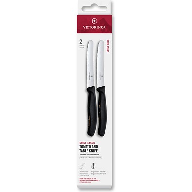 Swiss Classic, Tomaten & Tafelmesser, 2tlg, schwarz