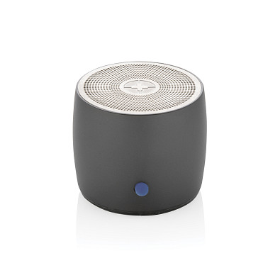 Swiss Peak 3W Basslautsprecher aus RCS recyceltem Aluminium, grau