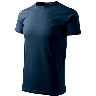 T-Shirt Herren Basic, 2XL, marineblau