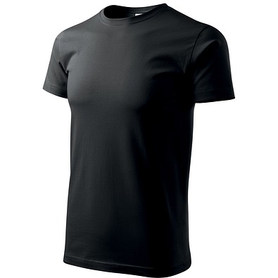 T-Shirt Herren Basic, 2XL, schwarz