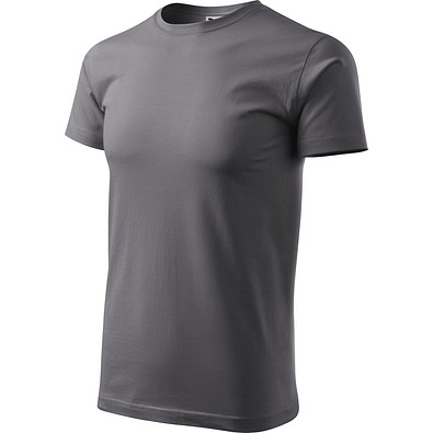 T-Shirt Herren Basic, 2XL, stahlgrau