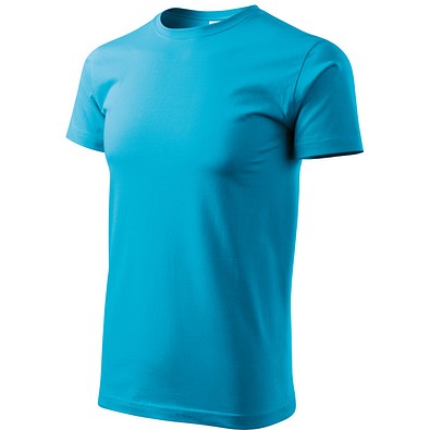 T-Shirt Herren Basic, 2XL, türkisblau
