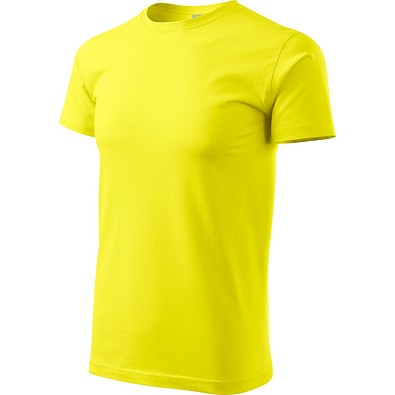 T-Shirt Herren Basic, 2XL, zitronengelb