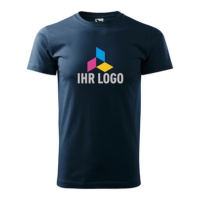 MALFINI T-Shirt Herren Basic, S, marineblau