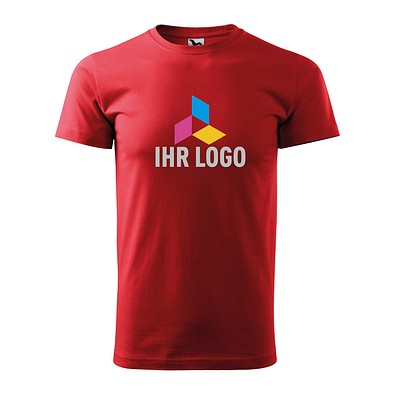 MALFINI T-Shirt Herren Basic, S, rot