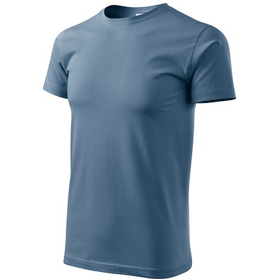 MALFINI T-Shirt Herren Basic, S, denim