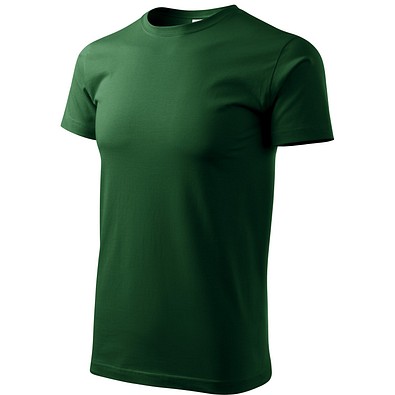 T-Shirt Herren Basic, S, flaschengrün