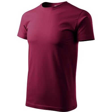 MALFINI T-Shirt Herren Basic, S, garnet