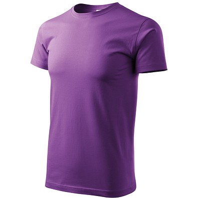 T-Shirt Herren Basic, S, lila