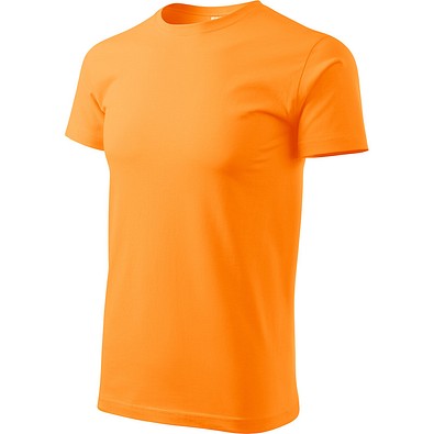 T-Shirt Herren Basic, S, mandarine orange