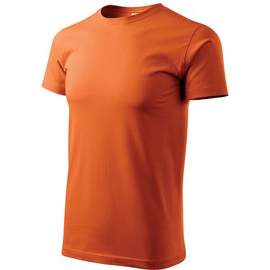 T-Shirt Herren Basic, S, orange
