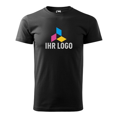 MALFINI T-Shirt Herren Basic, S, schwarz