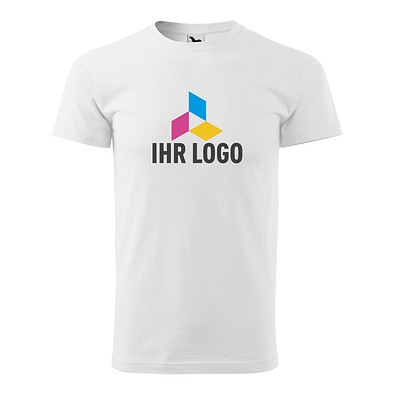 MALFINI T-Shirt Herren Basic, S, weiss
