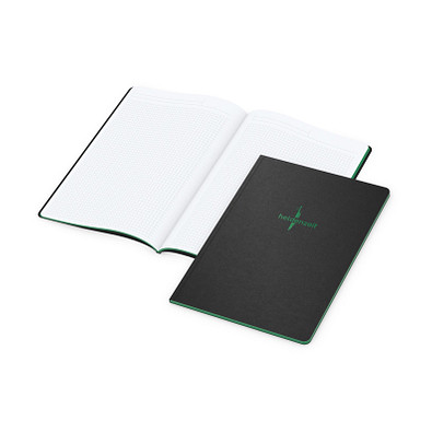 geiger notes Broschur Tablet-Book A4, Farbschnitt und Prägung in grün geiger notes Broschur Tablet-Book A4, Farbschnitt und Prägung in grün