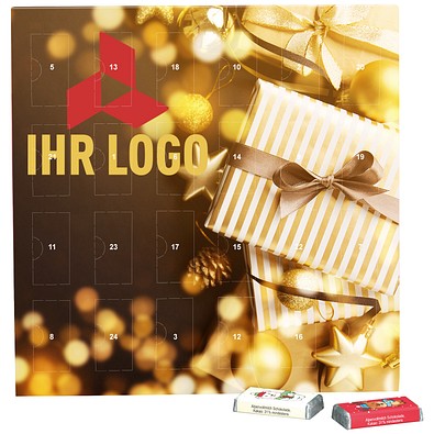 Täfelchen Adventskalender, share Schokotäfelchen, Gold-Paket
