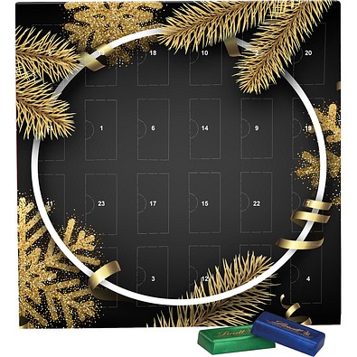 Täfelchen Adventskalender, Lindt Schokotäfelchen, Edle Weihnacht