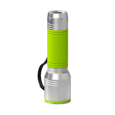 Taschenlampe REEVES-myFLASH 700, silber/hellgrün