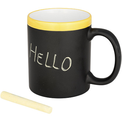Tasse zum Beschreiben mit Kreide, 250 ml, gelb Tasse zum Beschreiben mit Kreide, 250 ml, gelb