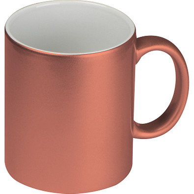 Tasse mit glänzender Ummantelung, 300 ml, kupfer Tasse mit glänzender Ummantelung, 300 ml, kupfer