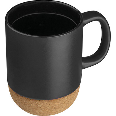Tasse mit Korkbasis, schwarz Tasse mit Korkbasis, schwarz