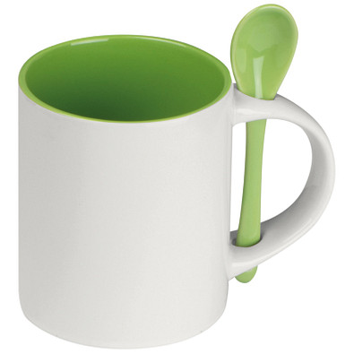 Tasse mit Löffel Savannah,apfelgrün Tasse mit Löffel Savannah,apfelgrün