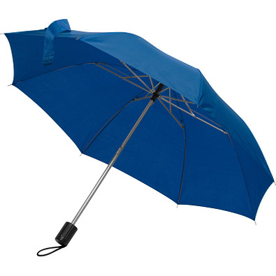 Teleskop-Taschenschirm aus Polyester mit Schutzhülle, blau Teleskop-Taschenschirm aus Polyester mit Schutzhülle, blau