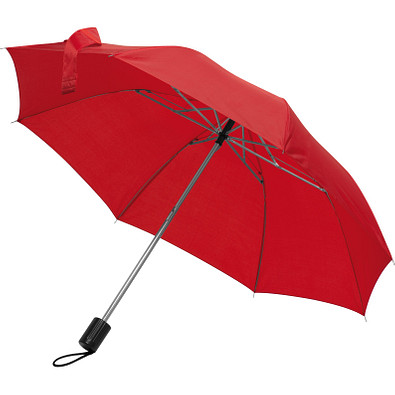 Teleskop-Taschenschirm aus Polyester mit Schutzhülle, rot Teleskop-Taschenschirm aus Polyester mit Schutzhülle, rot
