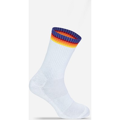 Tennissocken, 32-36, White / Rainbow